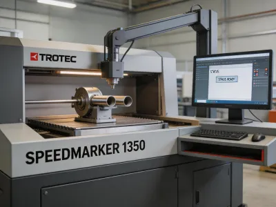 Trotec SpeedMarker 1350 workstation fiber marker with Z axis and rotary