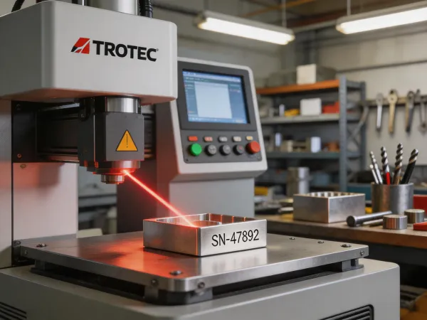 Fiber laser marking serial on tool and die stainless insert